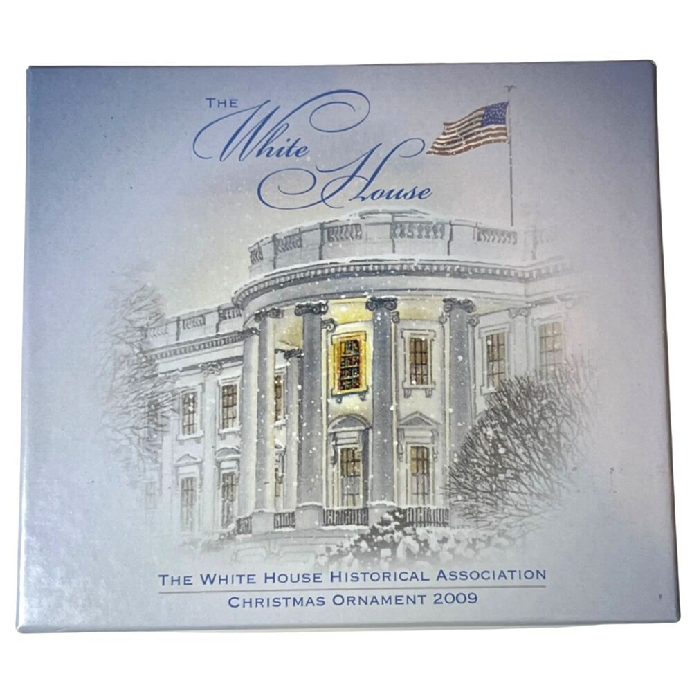 White House Historical Association 2009 Christmas Ornament Grover Cleveland Box